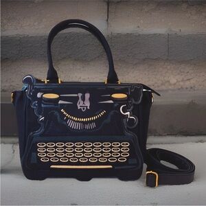 NEW Loungefly WEDNESDAY ADDAMS Typewriter Satchel Crossbody Bag Purse THING Tag